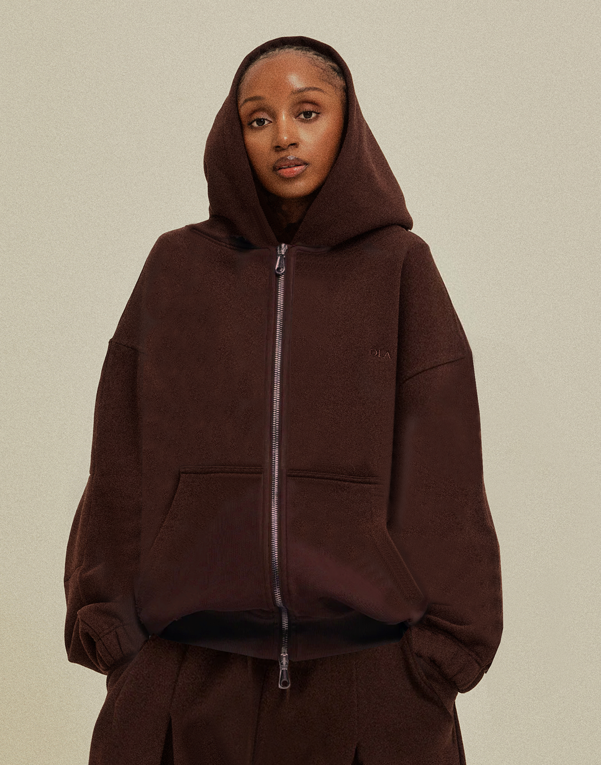SOL soonerorlater Zip Hoodie Brown S SOL soonerorlater Zip Hoodie Brown S