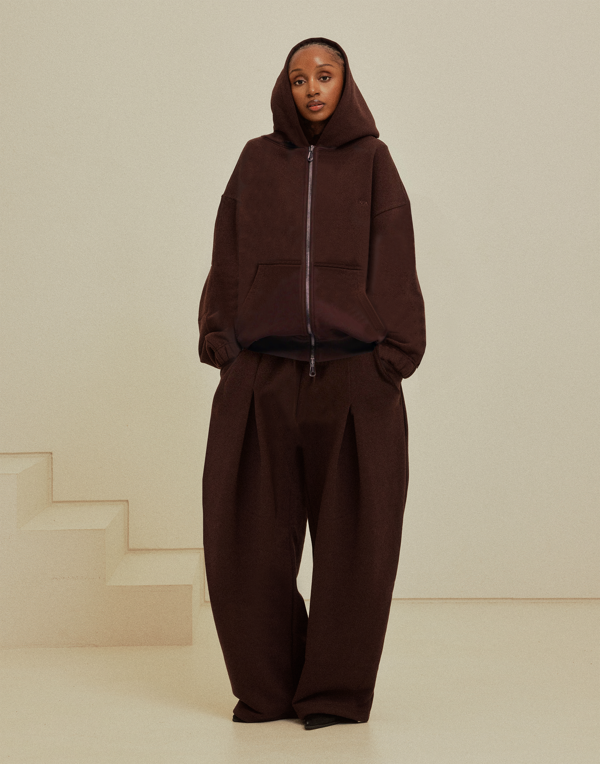 Primo Zip Hoodie - Espresso | OLA Primo Zip Hoodie - Espresso | OLA