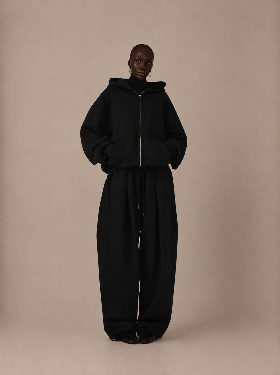 Primo Zip Hoodie - Caviar