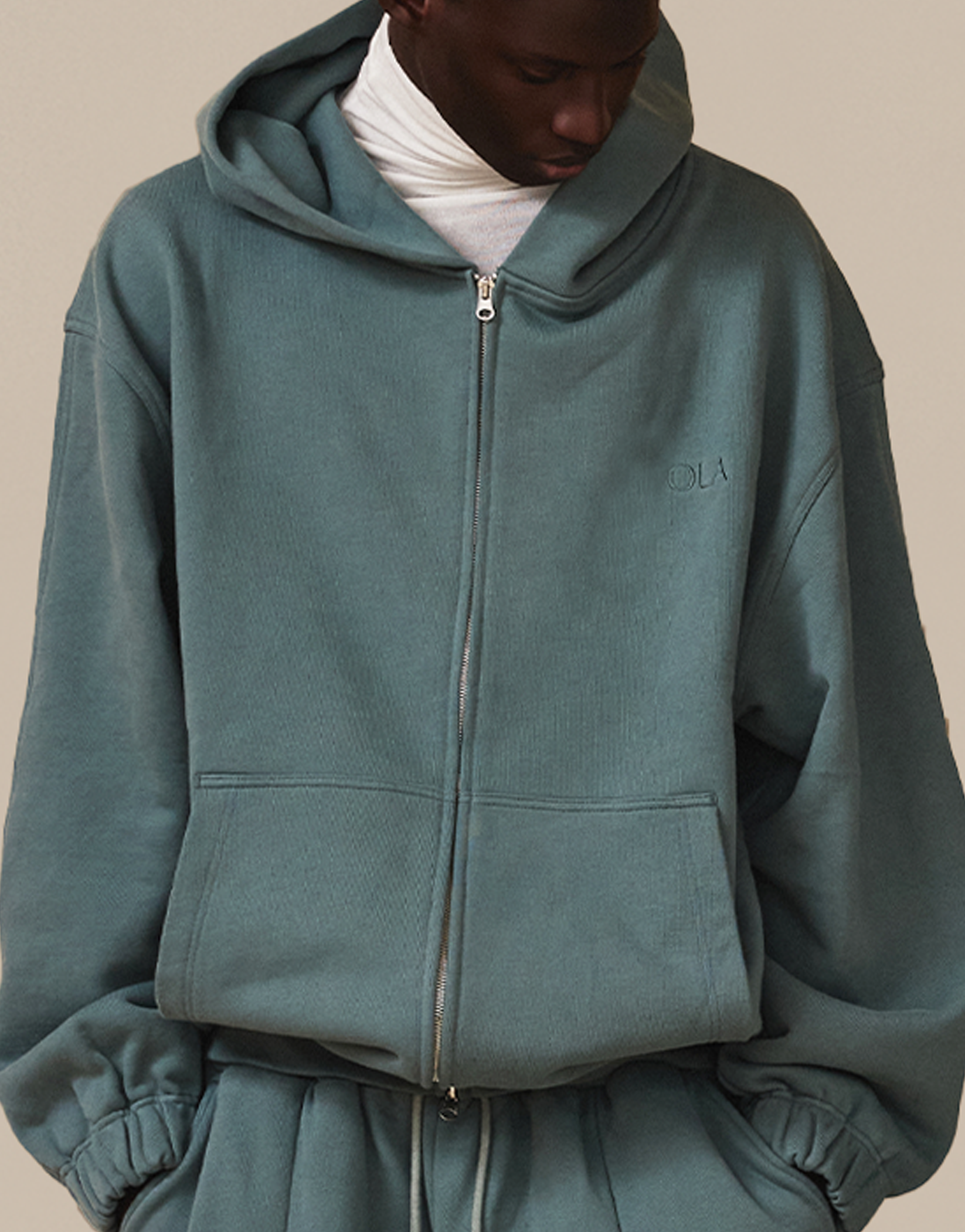 Primo Zip Hoodie - Agave | OLA