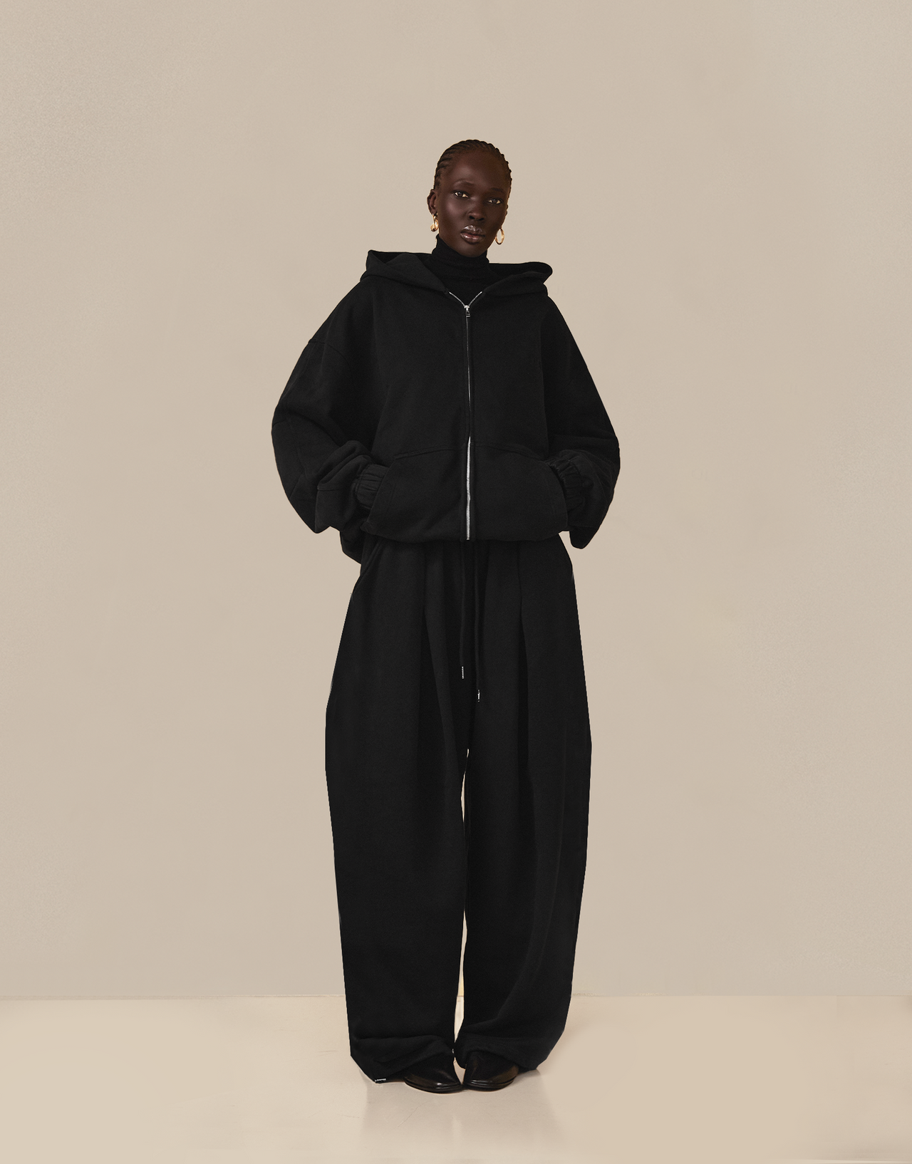 Primo Zip Hoodie - Caviar