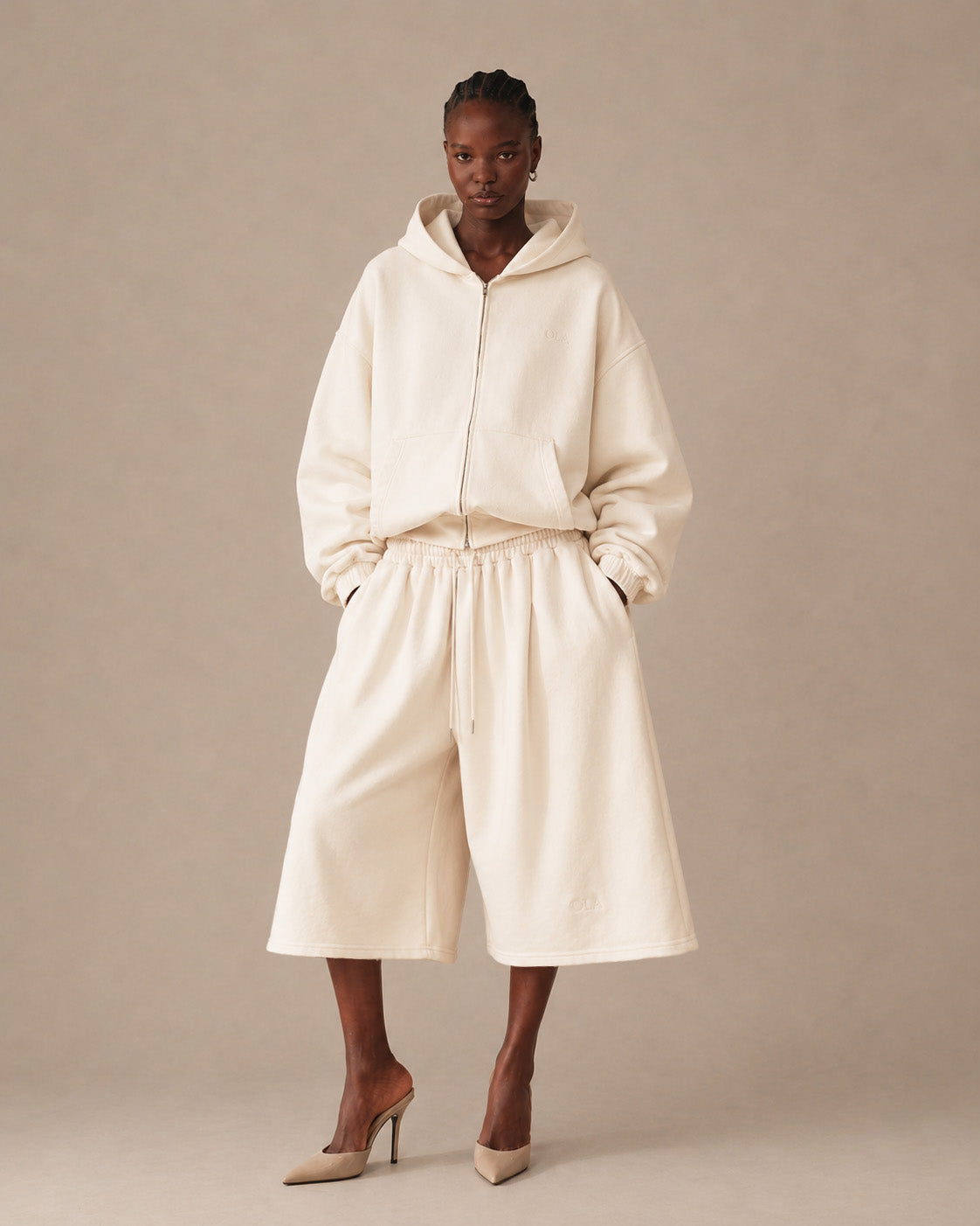 Primo Zip Hoodie - Whipped Cream
